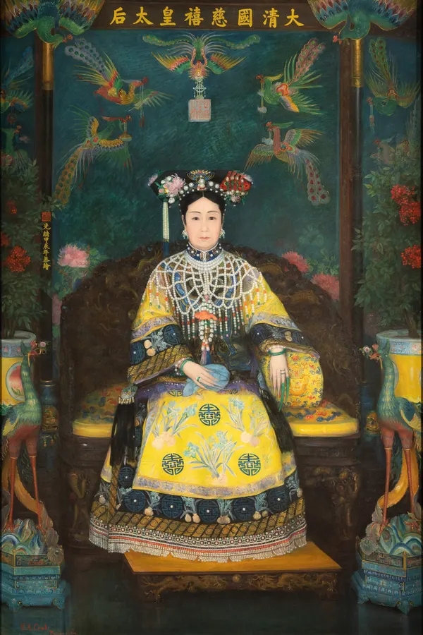 With the Empress Dowager of China